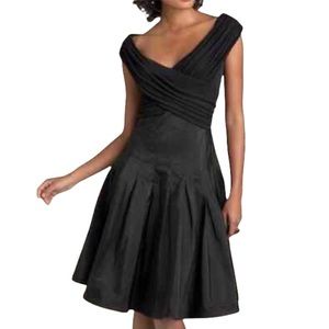 Tadashi Collection Black Taffeta Cocktail Dress
